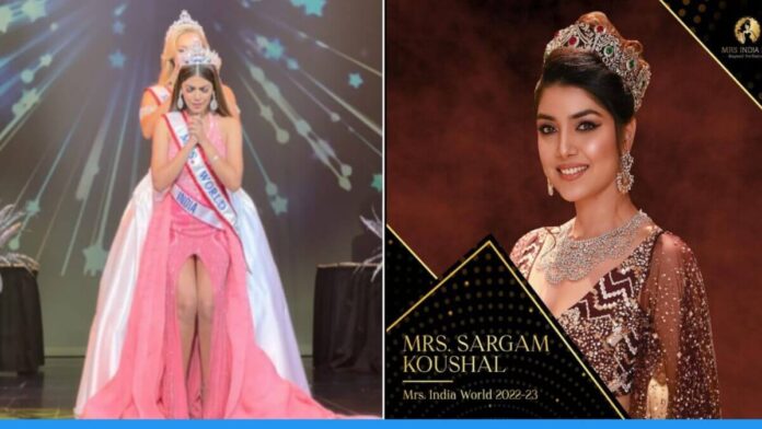 India's Sargam Koushal won the title of Mrs World 2022-23 beauty pageant