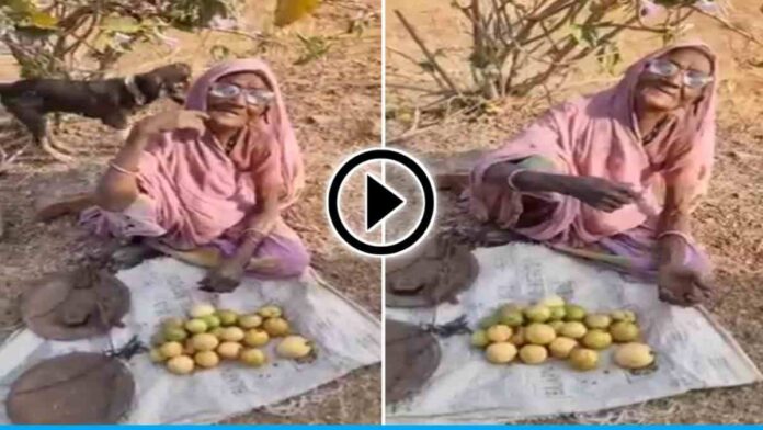 Viral video of a man helping an old woman selling guava.