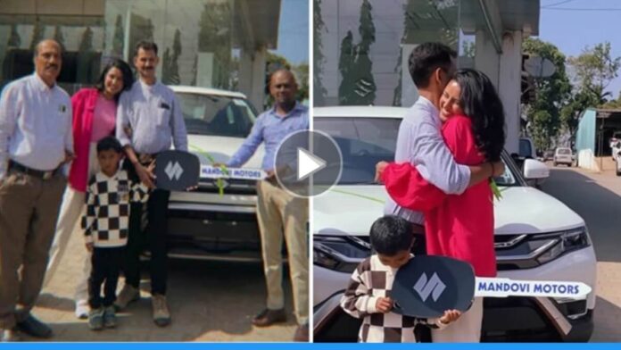 Daughter gave surprise gift on father's birthday trending video