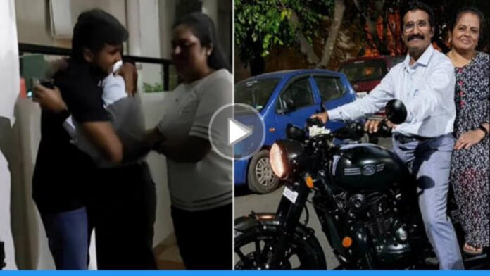 Son gifted favorite bike on father's birthday Viral Video