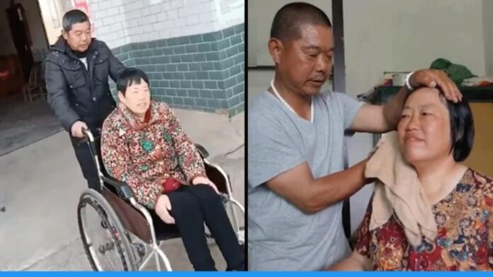 Viral love story of Chinese man Shu who takes care of paralysed girlfriend Huang from 30 years