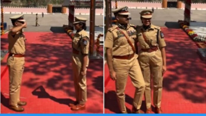 Viral video of Assam Police Chief G P Singh who salute his IPS Daughter Aishwarya Singh