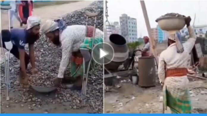 Viral video of disabled man doing hardwork