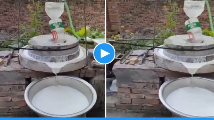 Viral video of water powered desi jugaad chakki