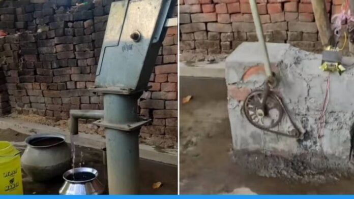 Viral video of man made hand pump automatic with jugaad